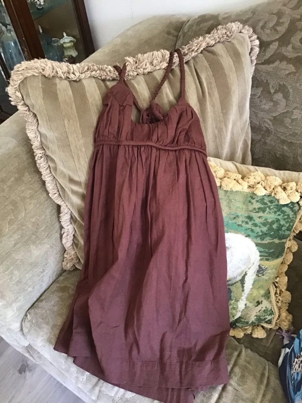 Free People Girls' Rust Brown Braided-Strap Sundress - Picture 1 of 4
